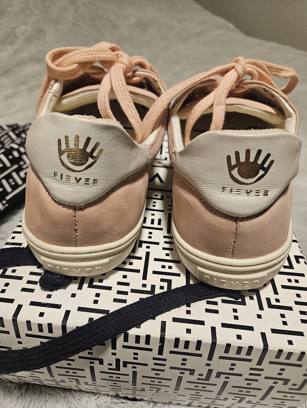 Arezzo Fiever Pink and Cream Low-Top Sneakers